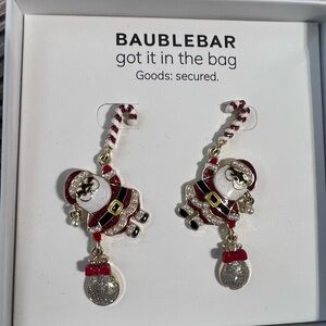 BaubleBar Christmas Edition Santa Claus dangle earrings